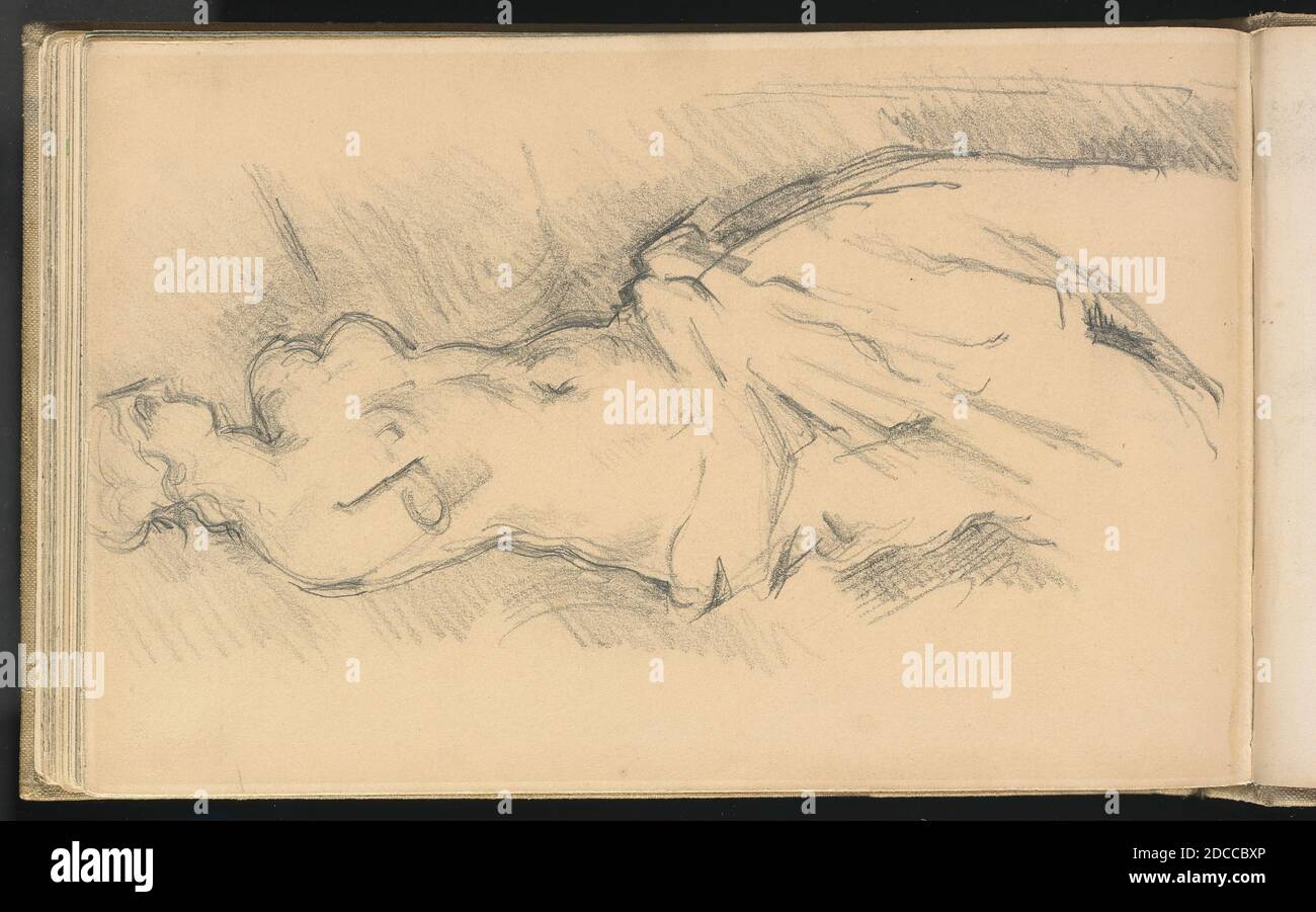 Paul Cézanne, (artist), French, 1839 - 1906, Study of 'Venus de Milo', Sketchbook, (series), 1881/1884, graphite on wove paper, overall: 23.7 x 15.2 cm (9 5/16 x 6 in Stock Photo