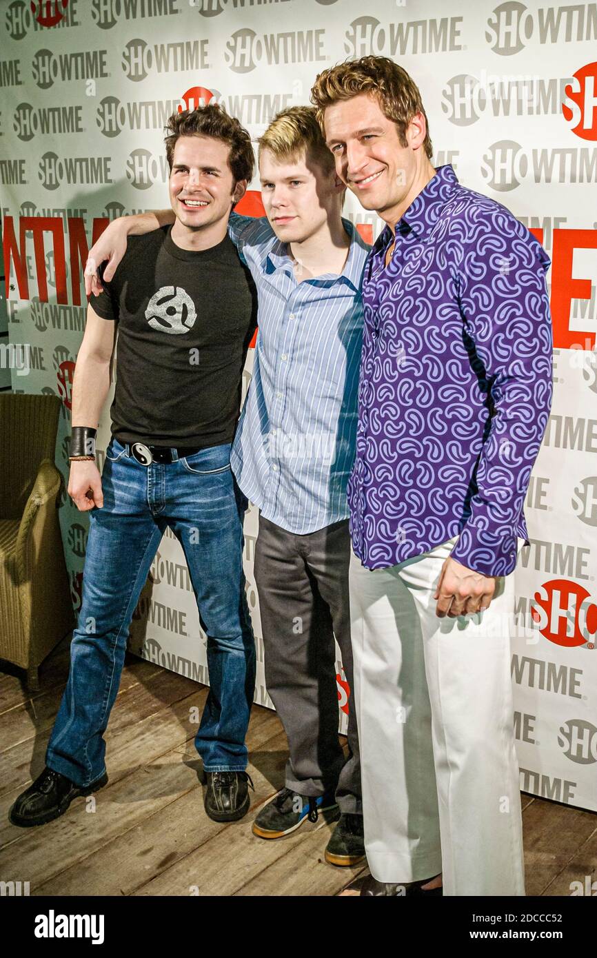 Miami Beach Florida,Collins Avenue The Delano,Queer As Folk Showtime Series cable television,Premiere Season Four party cast members,Hal Sparks Robert Stock Photo
