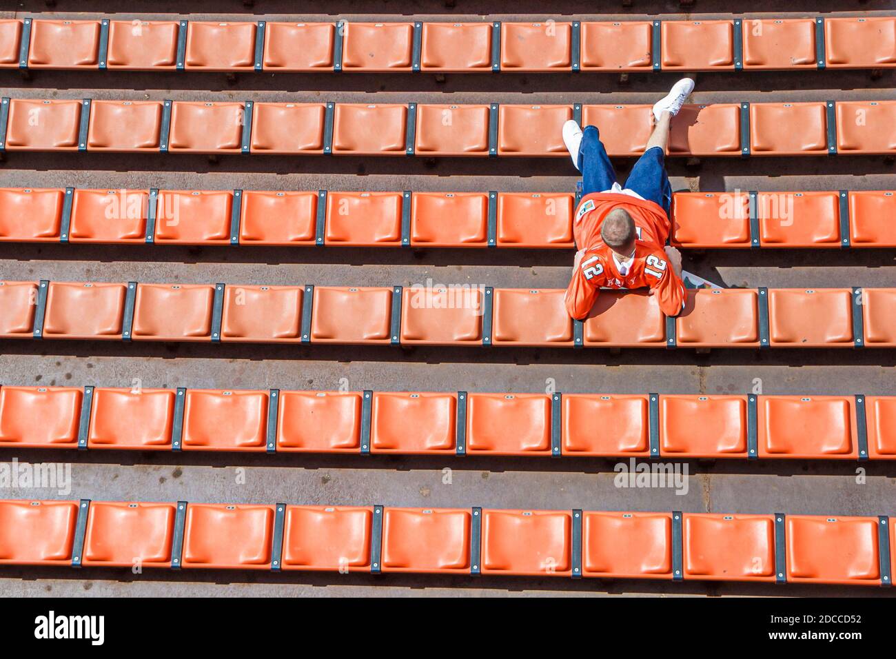 Miami Florida,Orange Bowl University of Miami Hurricanes Canesfest,college football preseason scrimmage fan stadium seats, Stock Photo