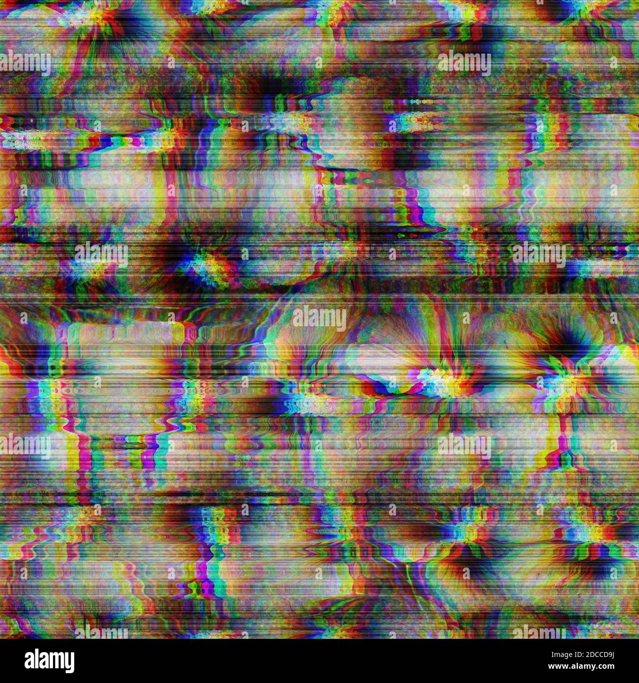 Seamless techno glitch tropical RGB computer noise Stock Photo - Alamy