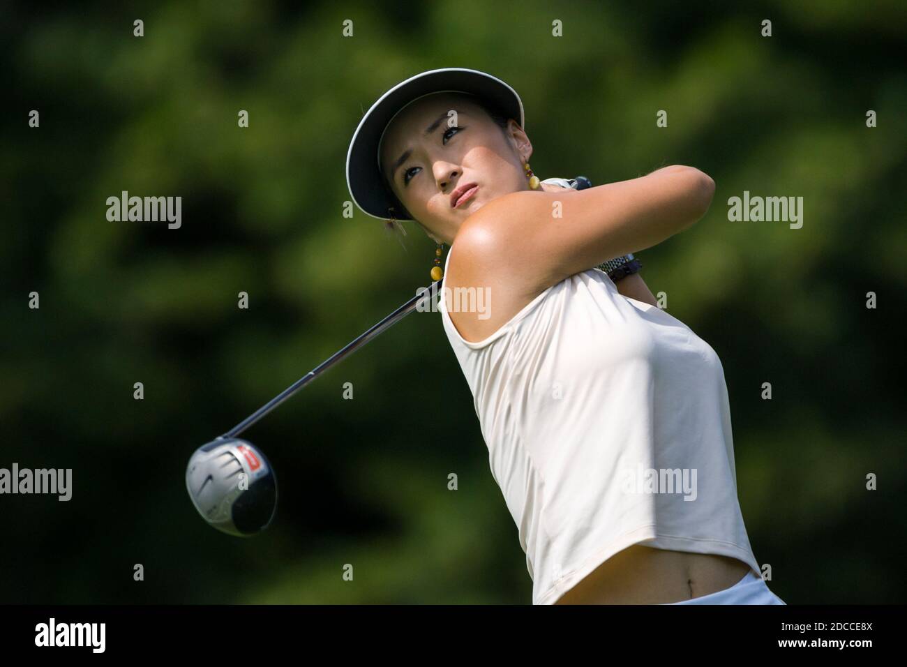 Grace Park Of South Korea Hitting Driver Evian Masters 2004 21st 24th July 2004 Evian Masters Golf Club Evian Les Bains Rhone Alpes France M Stock Photo Alamy