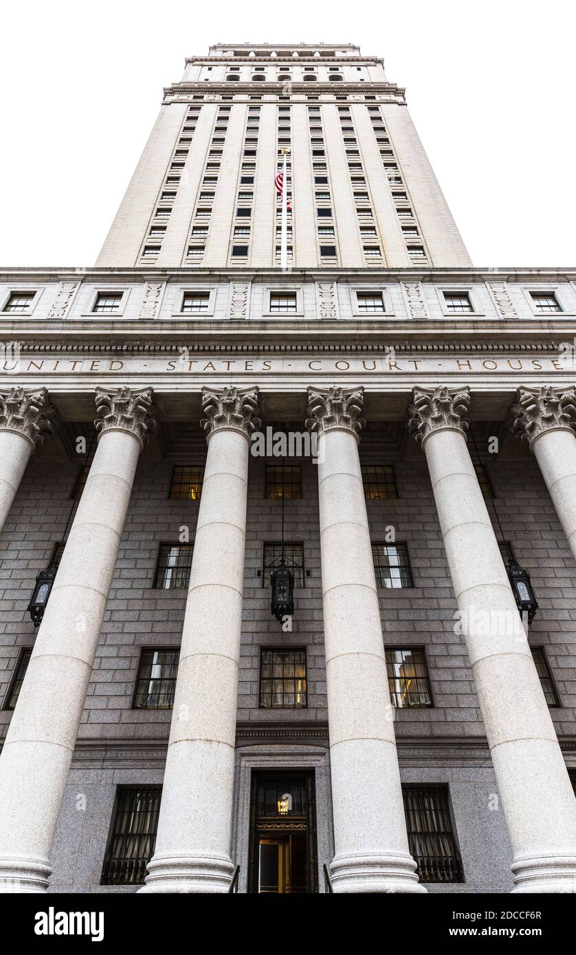 United States Court House. Courthouse facade with columns, lower ...
