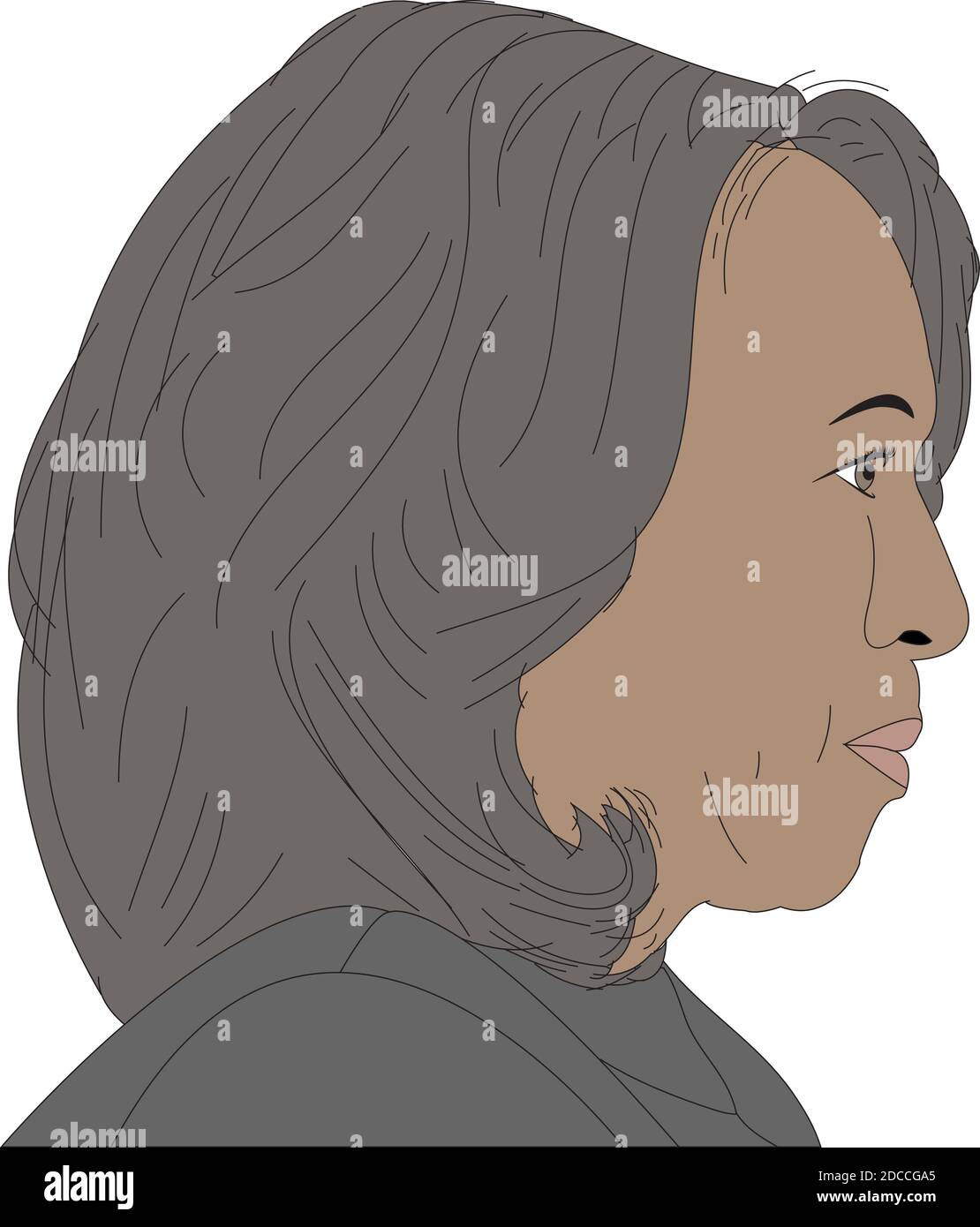 Worlds Leaders Vector Illustration of Kamala Harris - US Vice President-elect of United States of America, USA 2020 Stock Vector