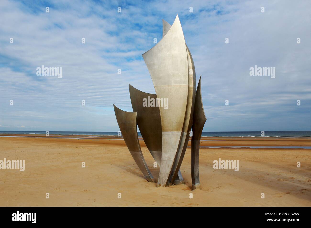 Omaha Beach Memorial Les Braves, Normandie, Frankreich Stock Photo