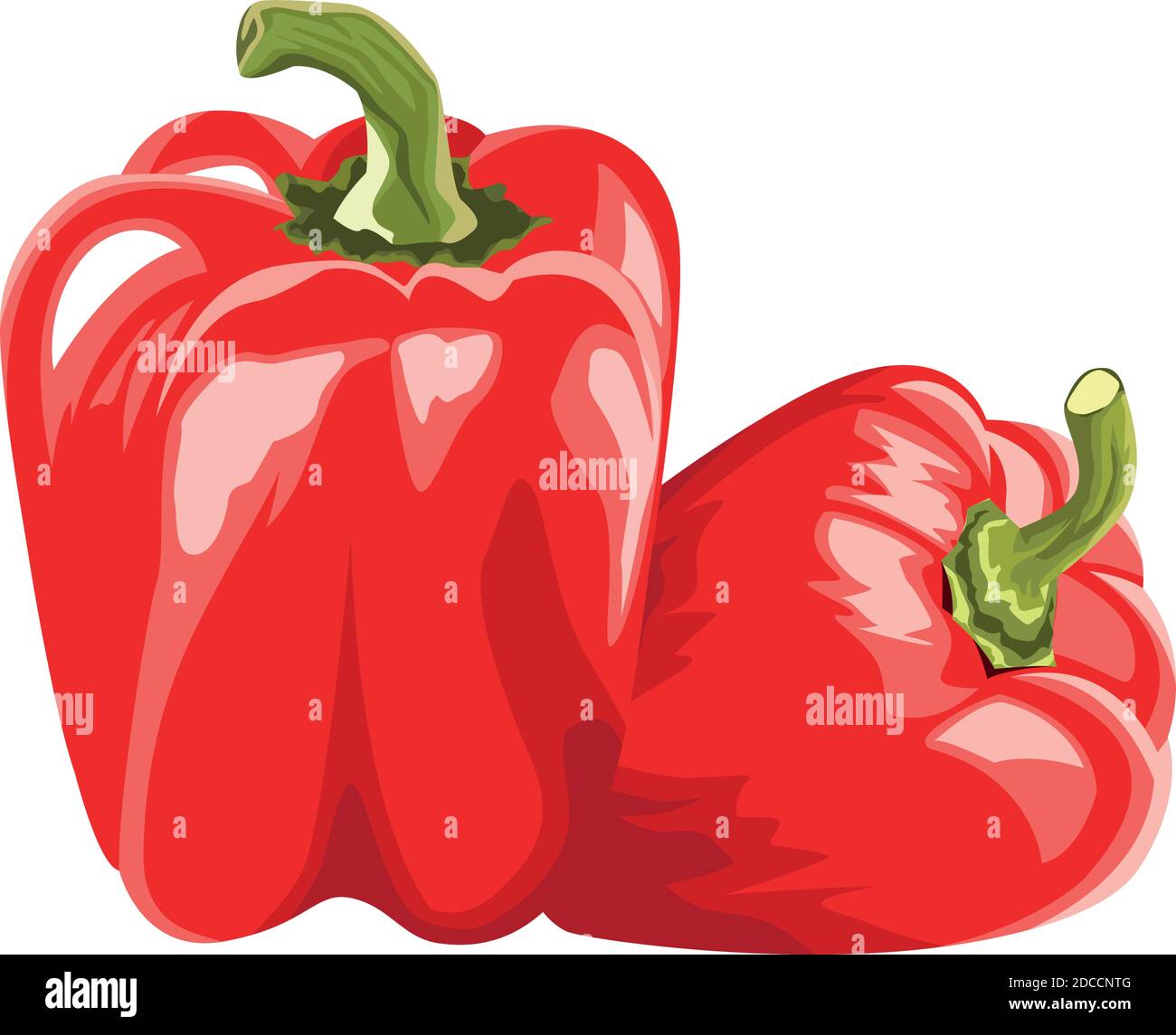 fresh peppers vegetables healthy icons vector illustration design Stock ...