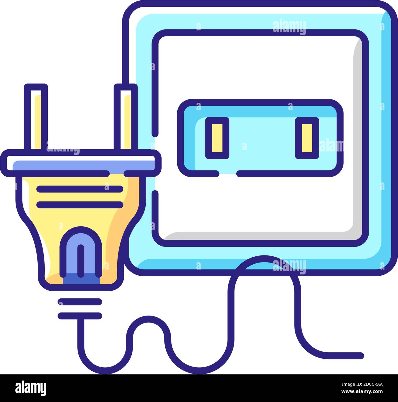 Electrical outlet RGB color icon Stock Vector Image & Art Alamy