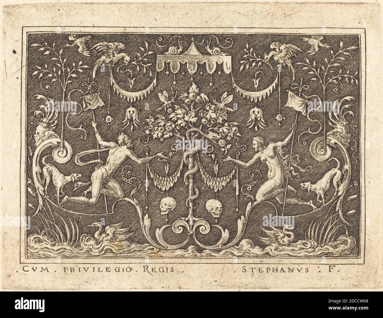 Etienne Delaune, (artist), French, 1518/1519 - 1583, The Fall of Man ...