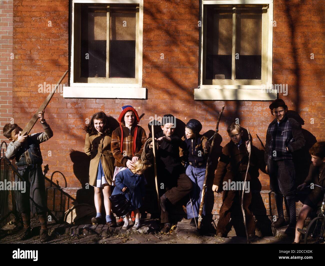 Neighborhood Friends, 1940s Stock Photo