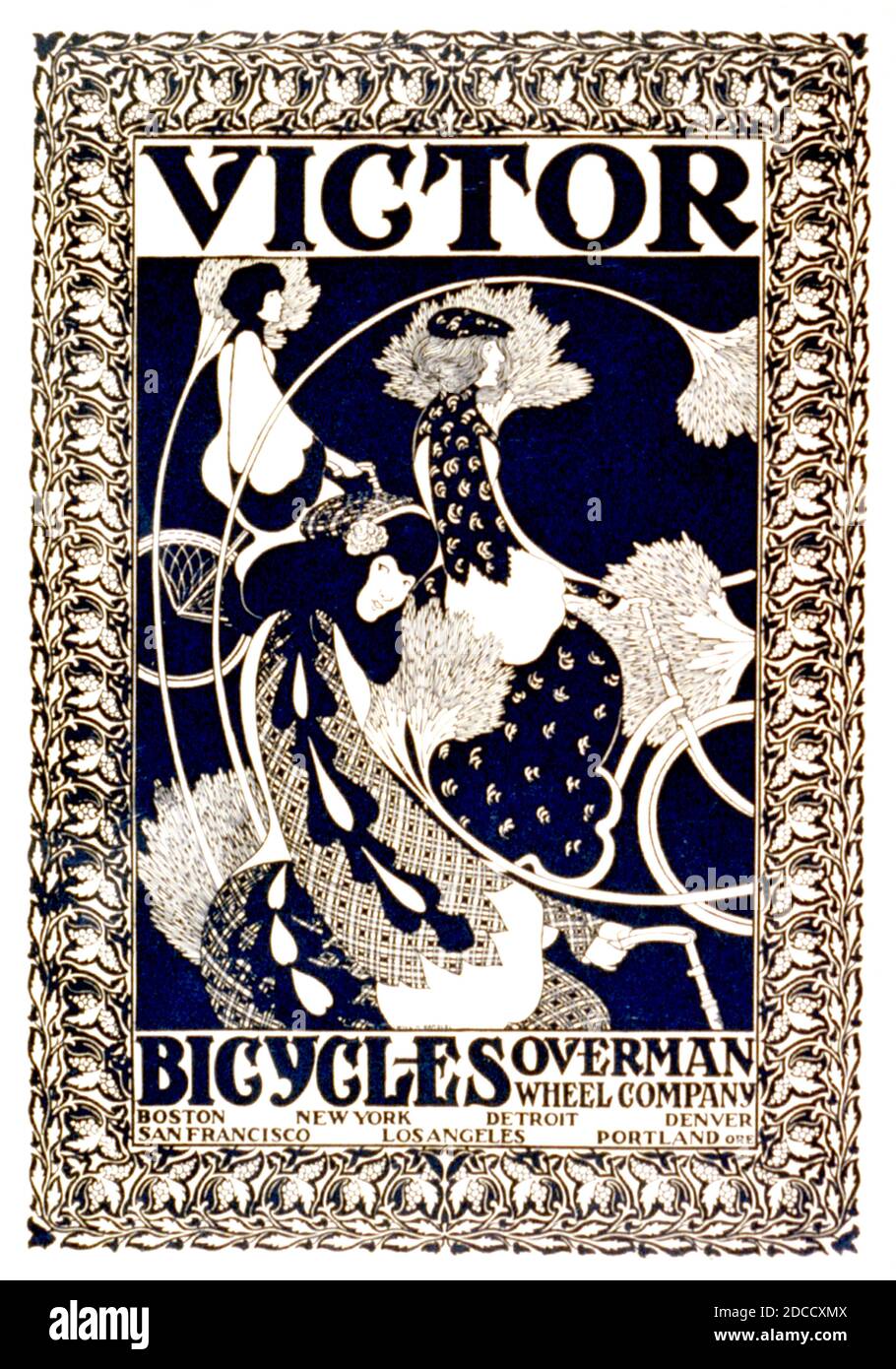 Victor Bicycles Poster, 1895 Stock Photo