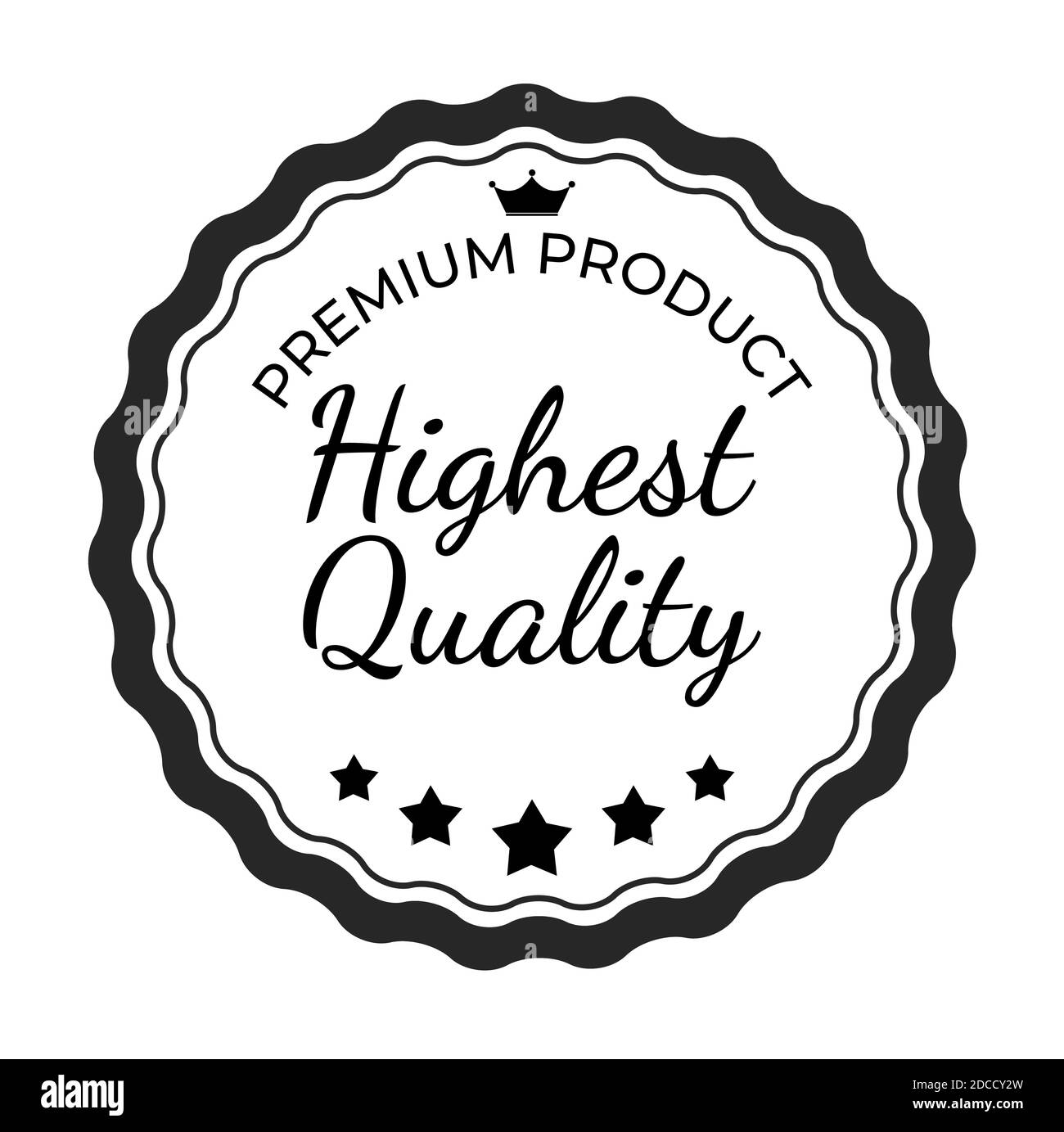 Highest Quality Label Sign. Vector Illustration Stock Vector Image
