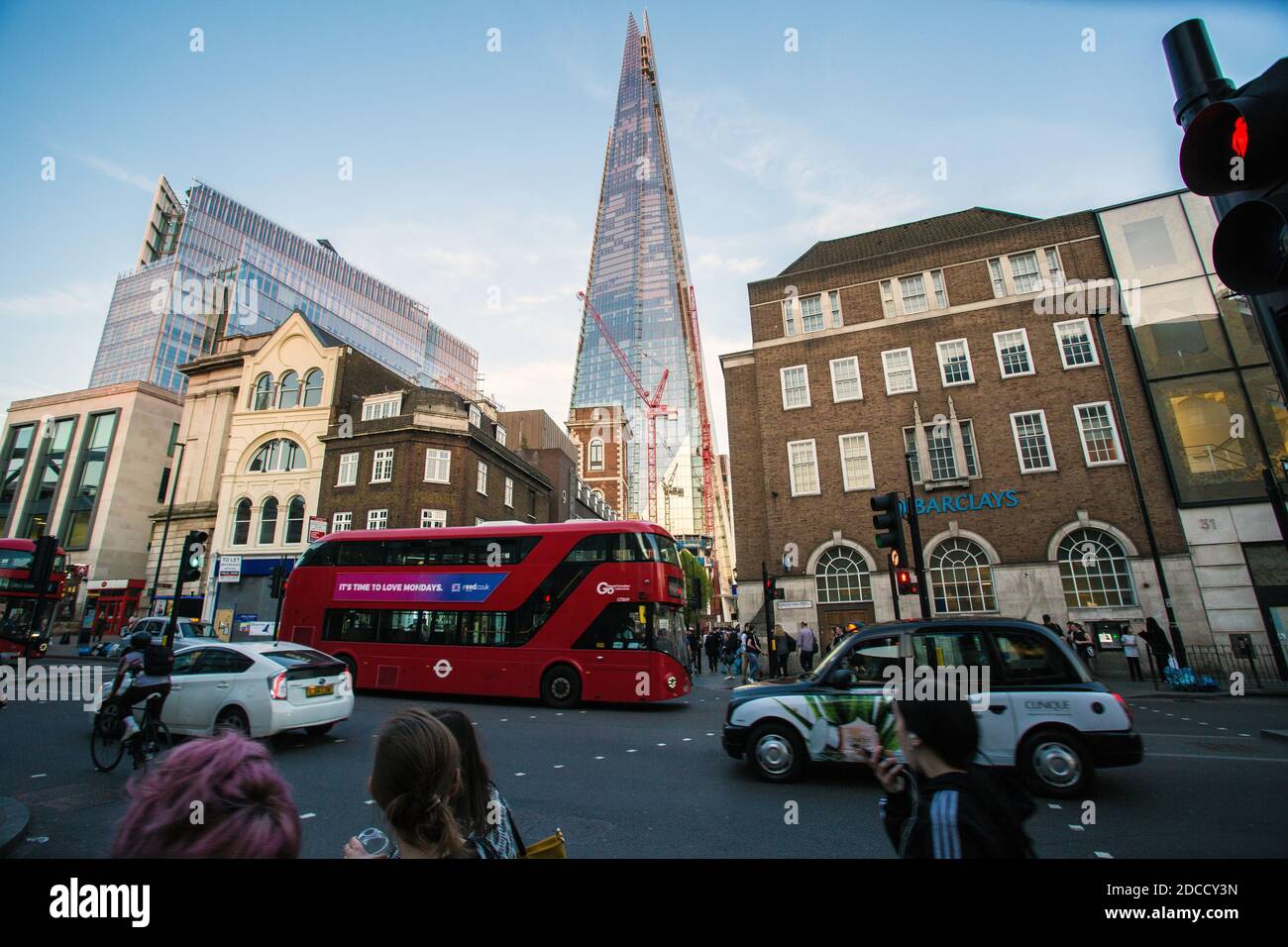 The Shard in London from Borough Market Stock Photo