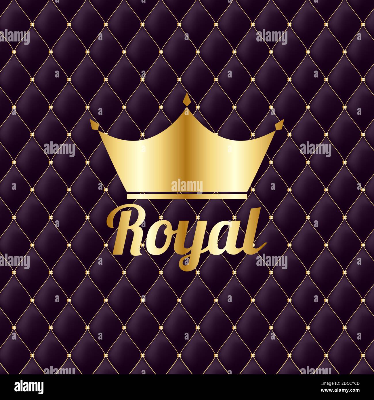 Golden Crown Royal Vintage Luxury Background. Vector Illustration Stock ...
