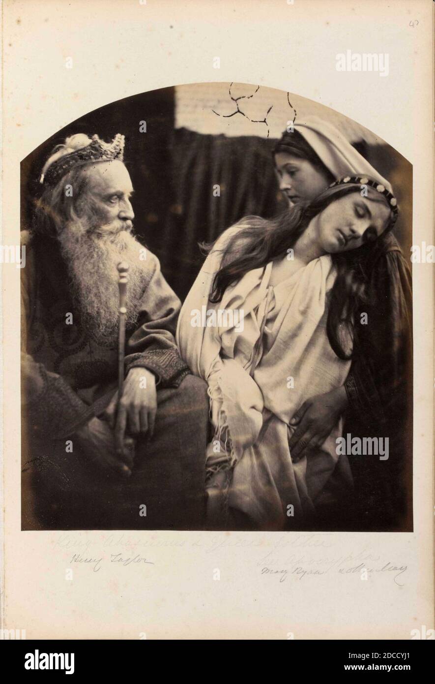 King Ahasuerus and Queen Esther by Julia Margaret Cameron. Stock Photo