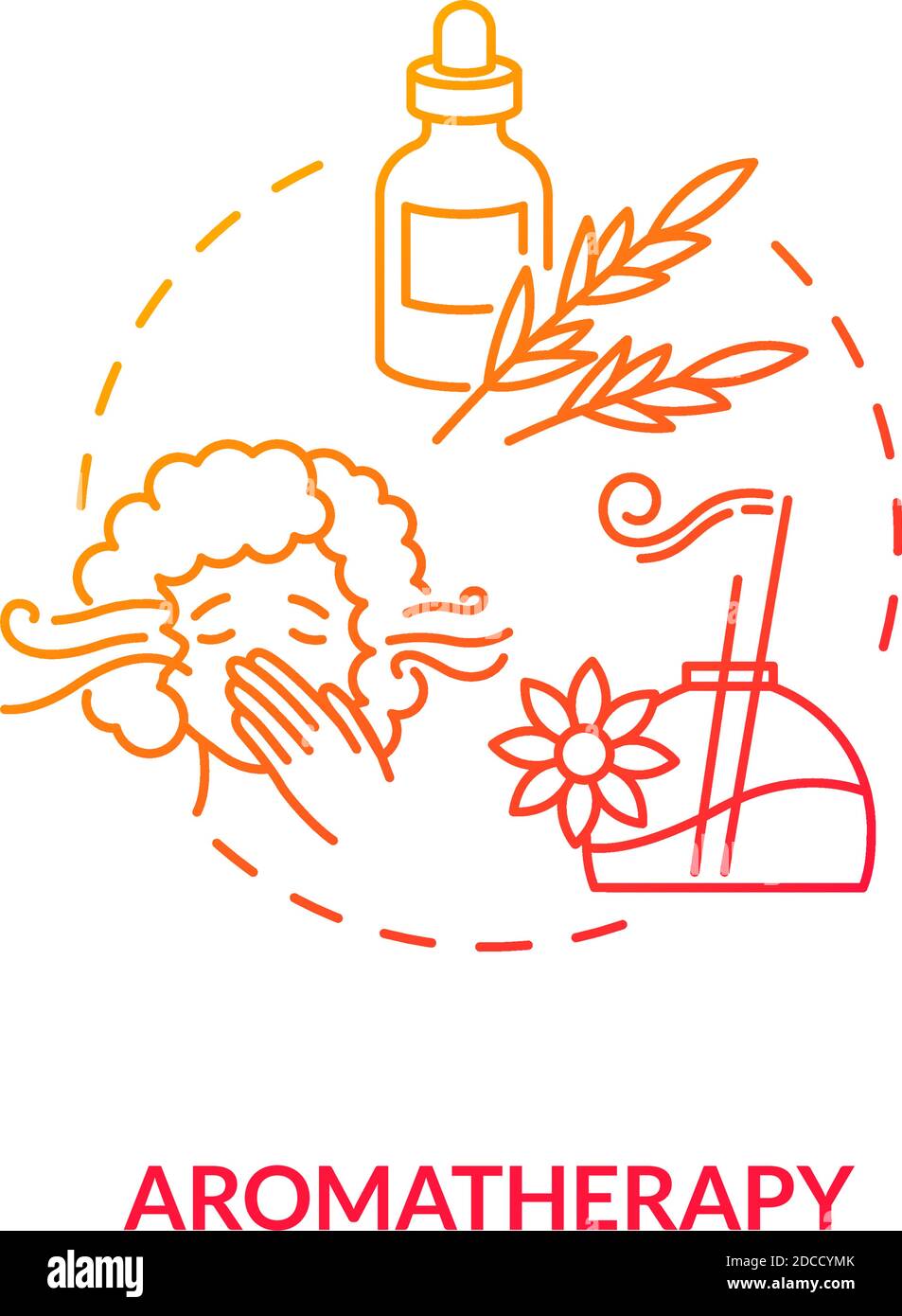 Aromatherapy concept icon Stock Vector