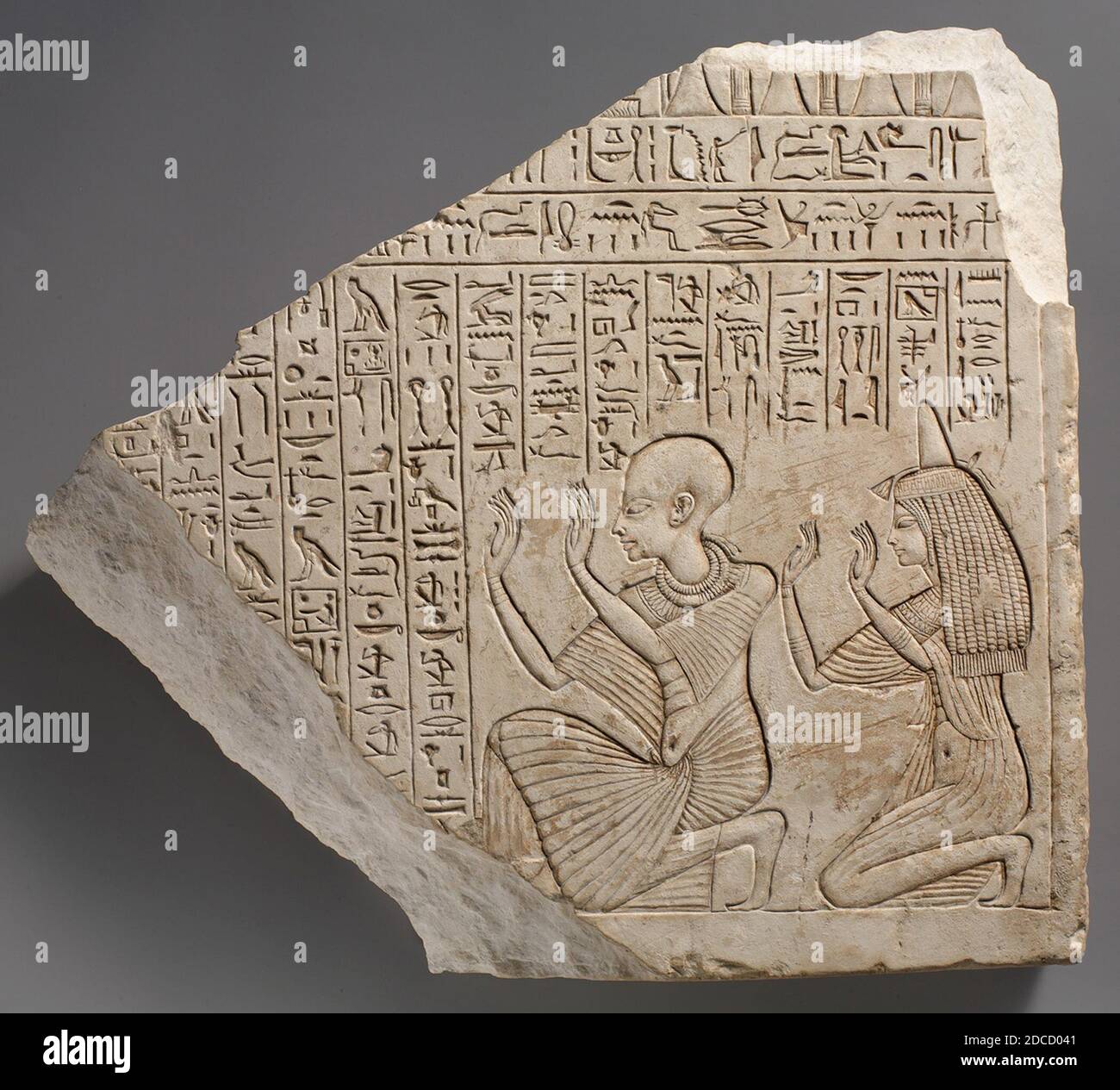 Votive Stela with Userhat and Nefertari Stock Photo Alamy