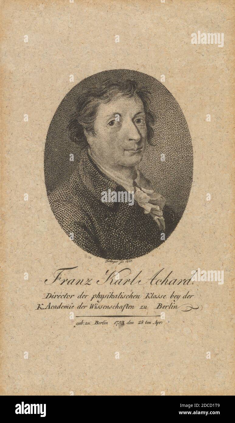 Franz Karl Achard, German Polymath Stock Photo - Alamy