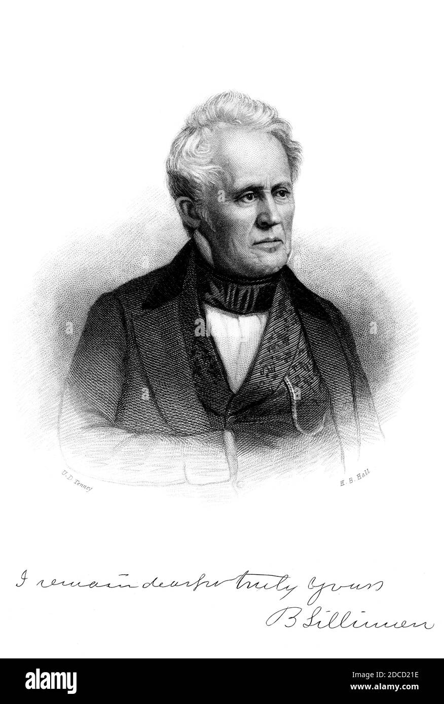 Benjamin Silliman, American Chemist Stock Photo