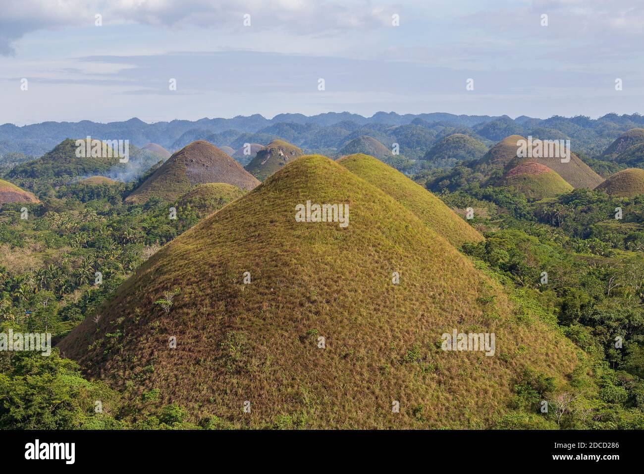 Chocolate Hills, a natural landmark of Philippines. Concert of travel
