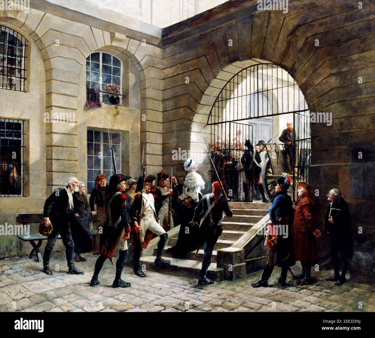 Marie Antoinette Leaving the Conciergerie, 1793 Stock Photo