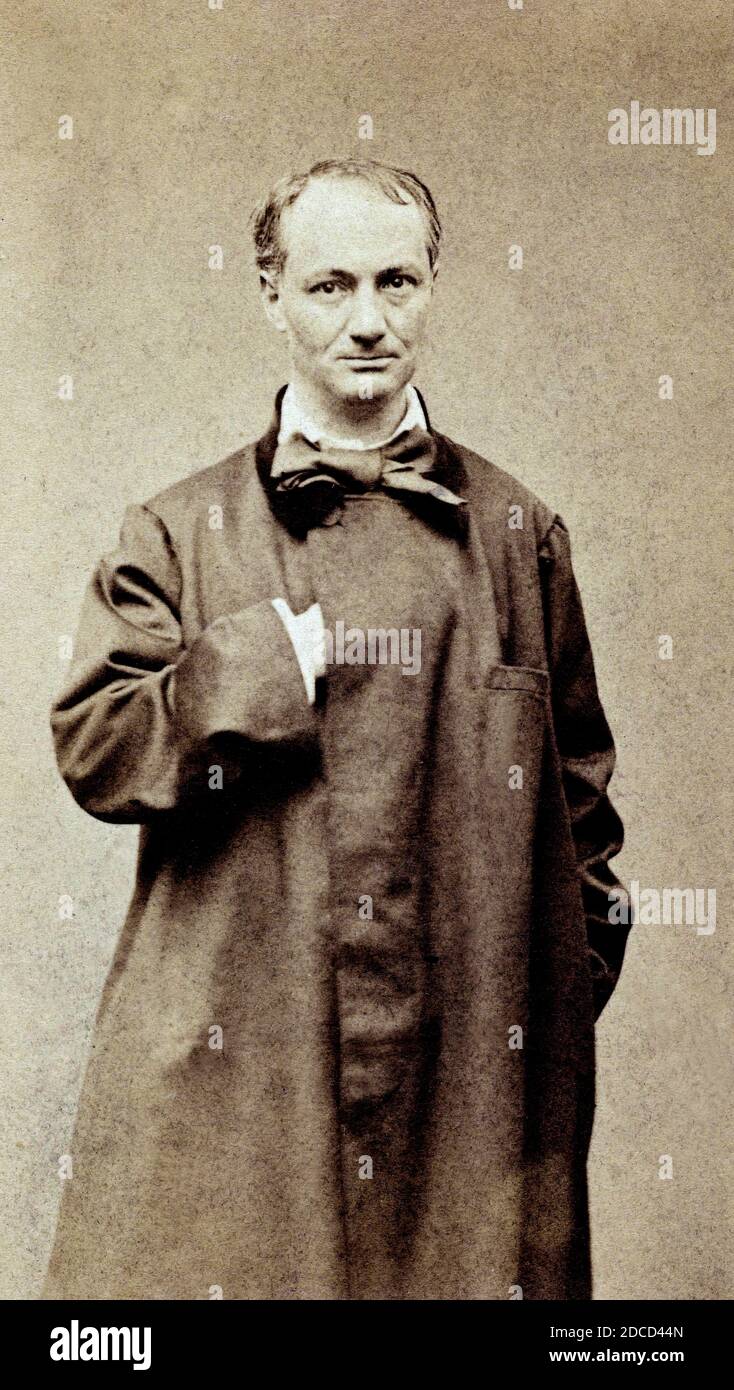 Charles Baudelaire, French Poet Stock Photo