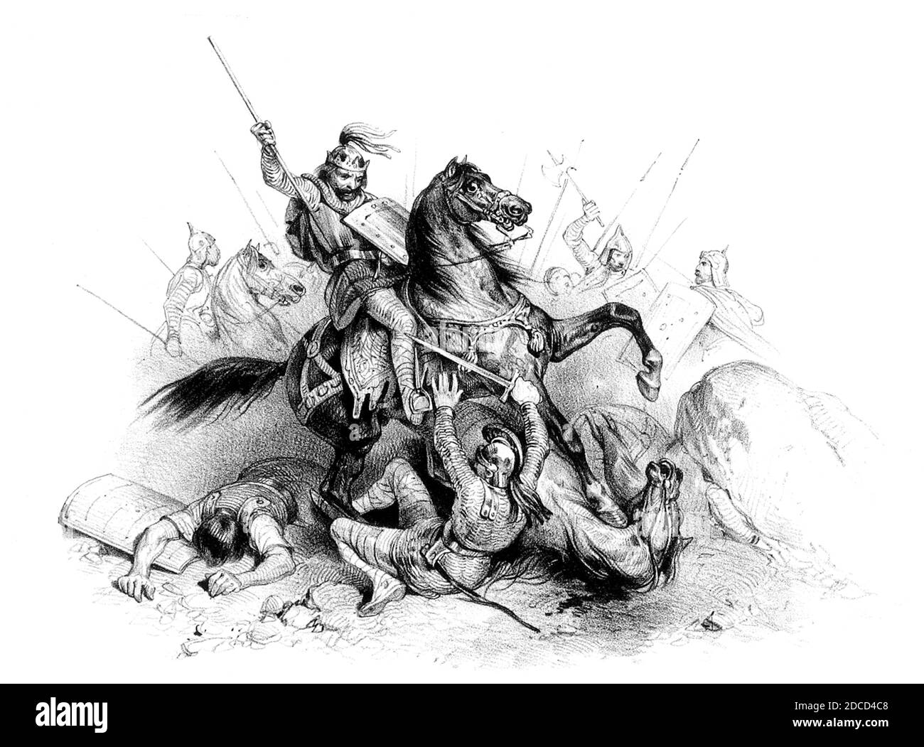 Battle of Vouillé, 507 AD Stock Photo