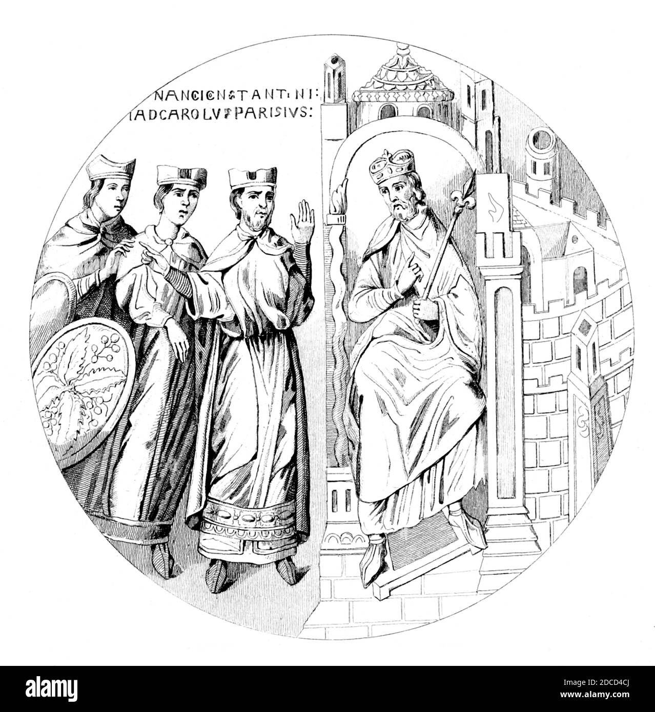 Charlemagne Receiving Ambassadors of Constantine Stock Photo