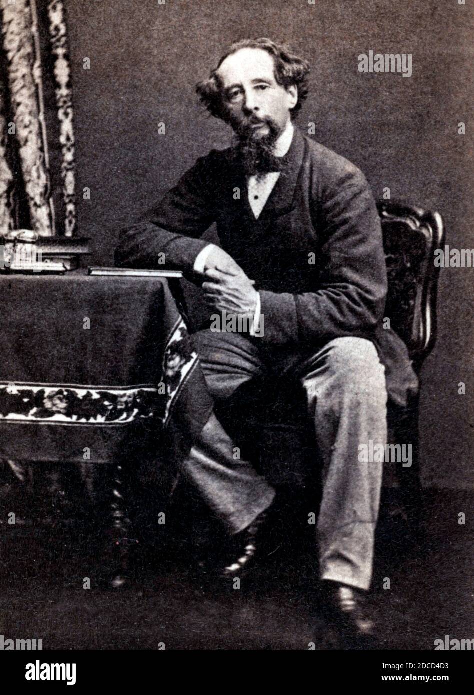 Charles Dickens, English Author Stock Photo