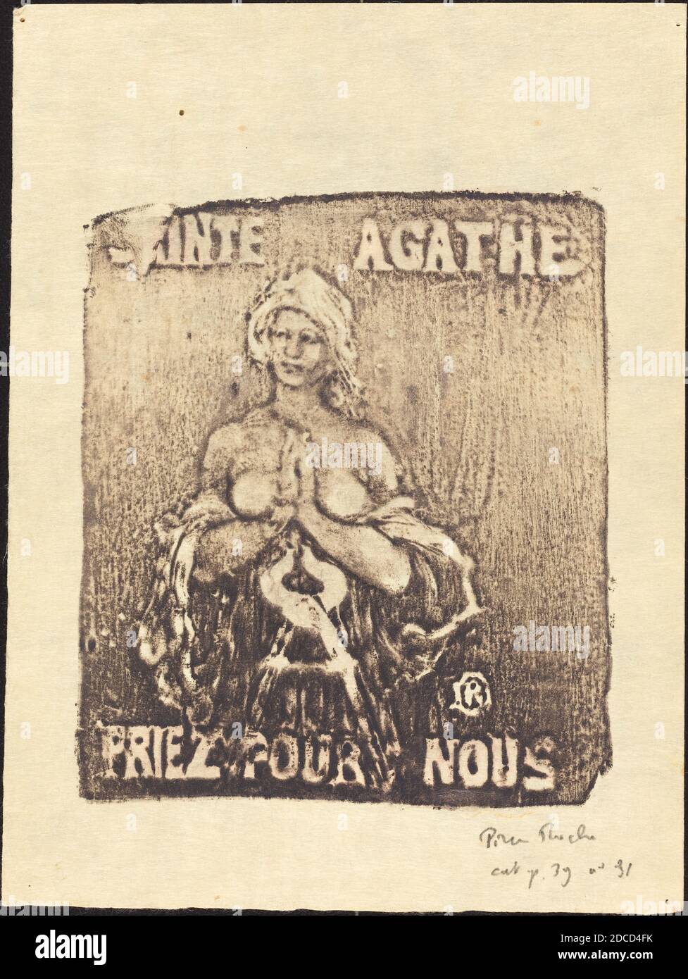 Pierre Roche Print Pierre Roche, (artist), French, 1855 - 1922, Saint Agathe (Saint Agatha ...
