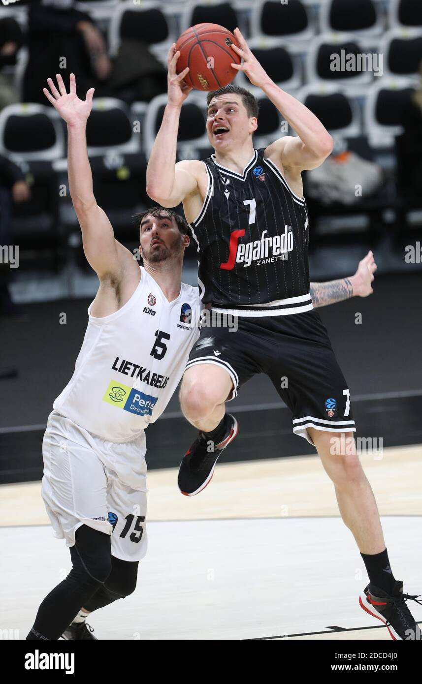 Segafredo Arena, Bologna, Italy, 20 Nov 2020, Amar Alibegovic of Virtus  Segafredo Bologna during Virtus Bologna vs Lietkabelis, Basketball EuroCup  Championship - Photo Michele Nucci / LM Credit: Ettore Griffoni/Alamy Live  News