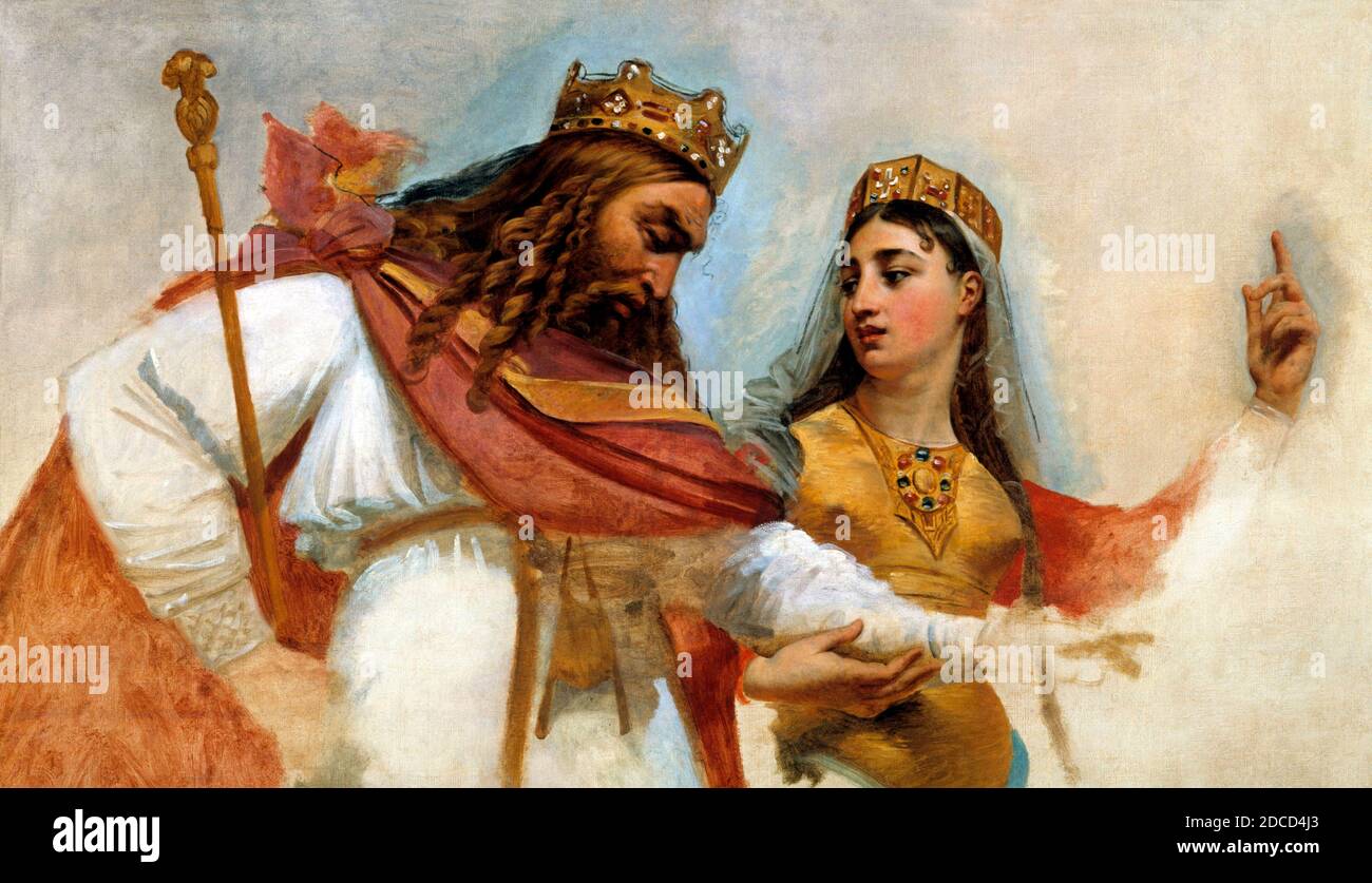 Clovis and Clotilde, First King and Queen of the Franks Stock Photo