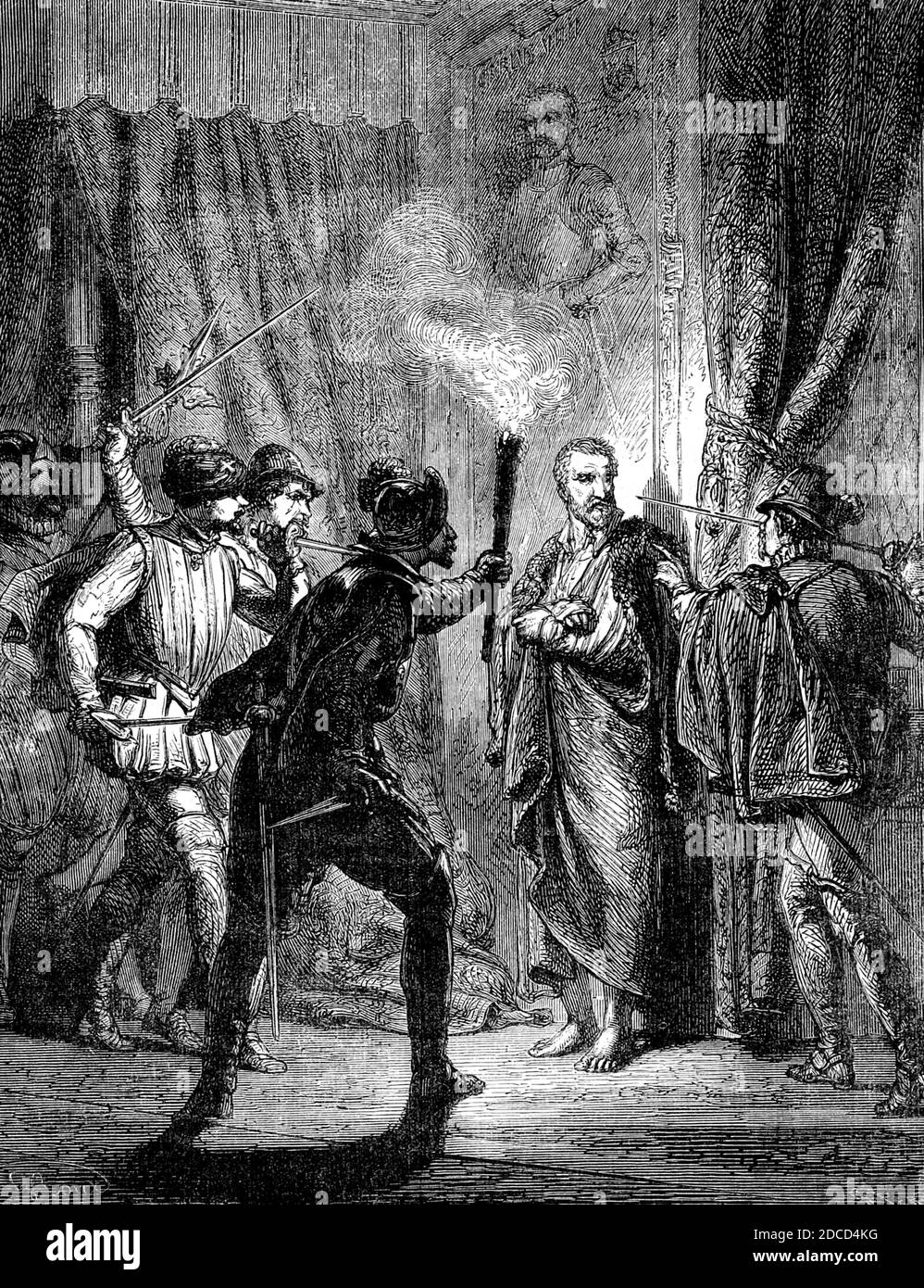 Assassination of Gaspard de Coligny, 1572 Stock Photo