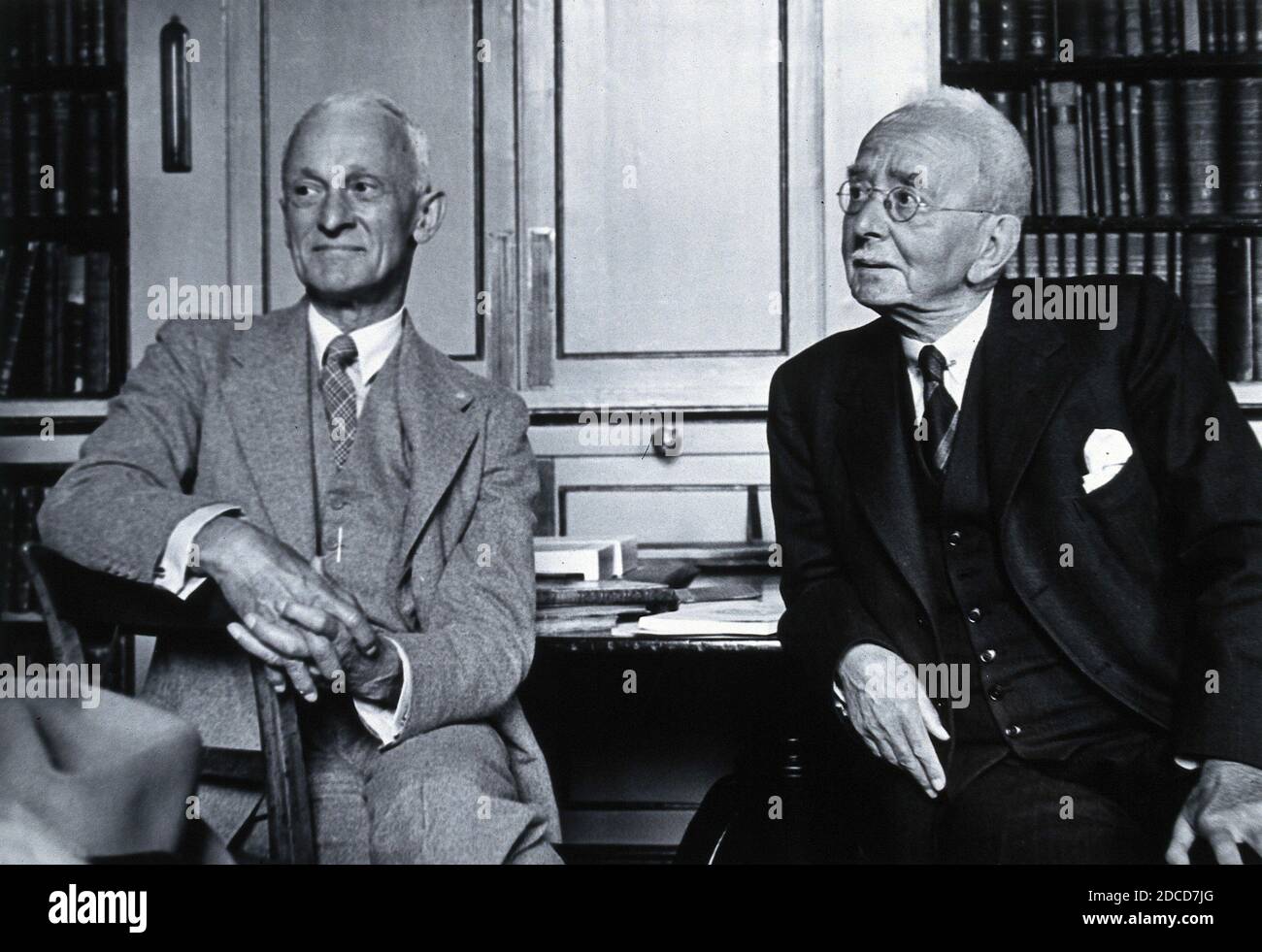 Harvey Cushing and Charles Scott Sherrington Stock Photo