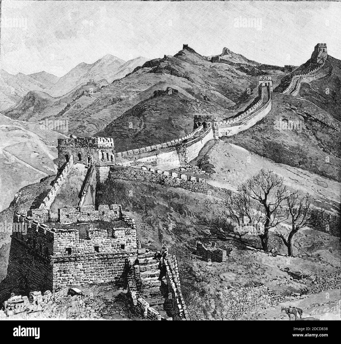 Great Wall of China, 1893 Stock Photo