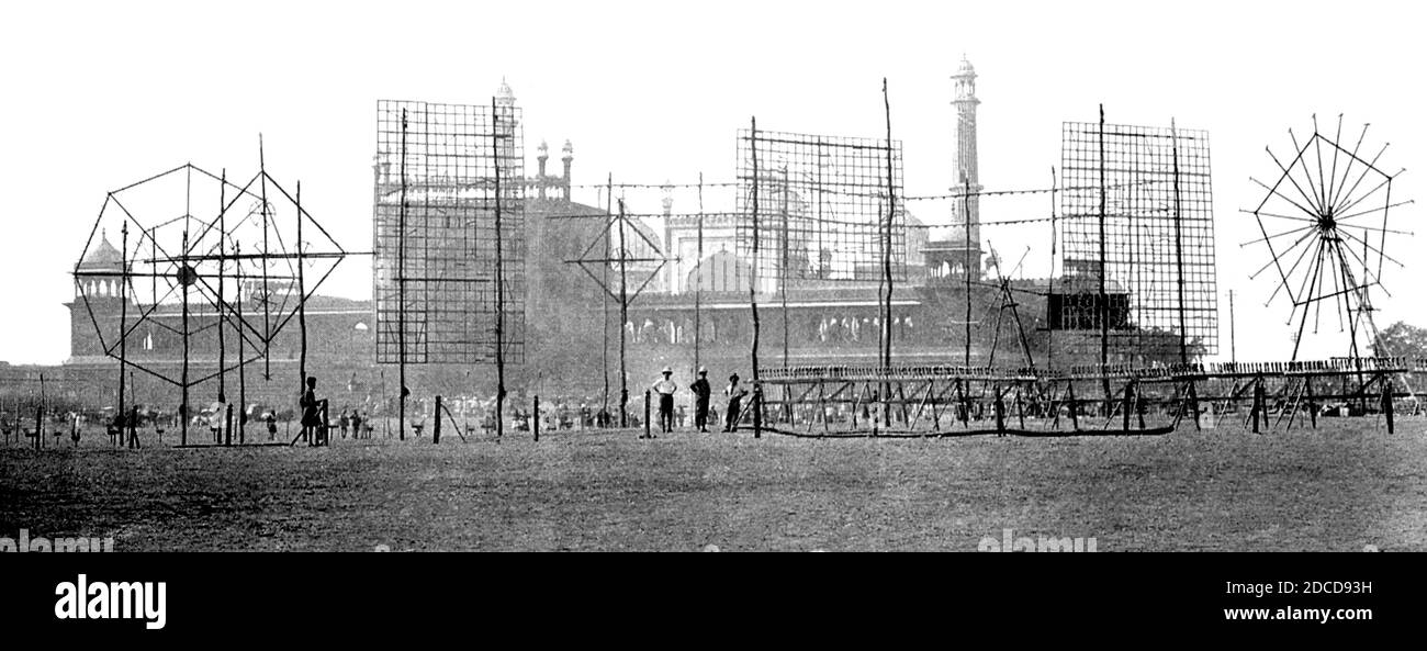 Firework Display for the Delhi Durbar, 1903 Stock Photo