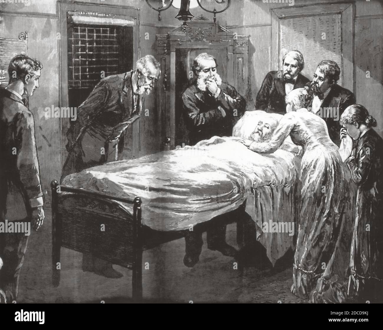 Death of Andrew GaRoyalty Freeield, 1881 Stock Photo