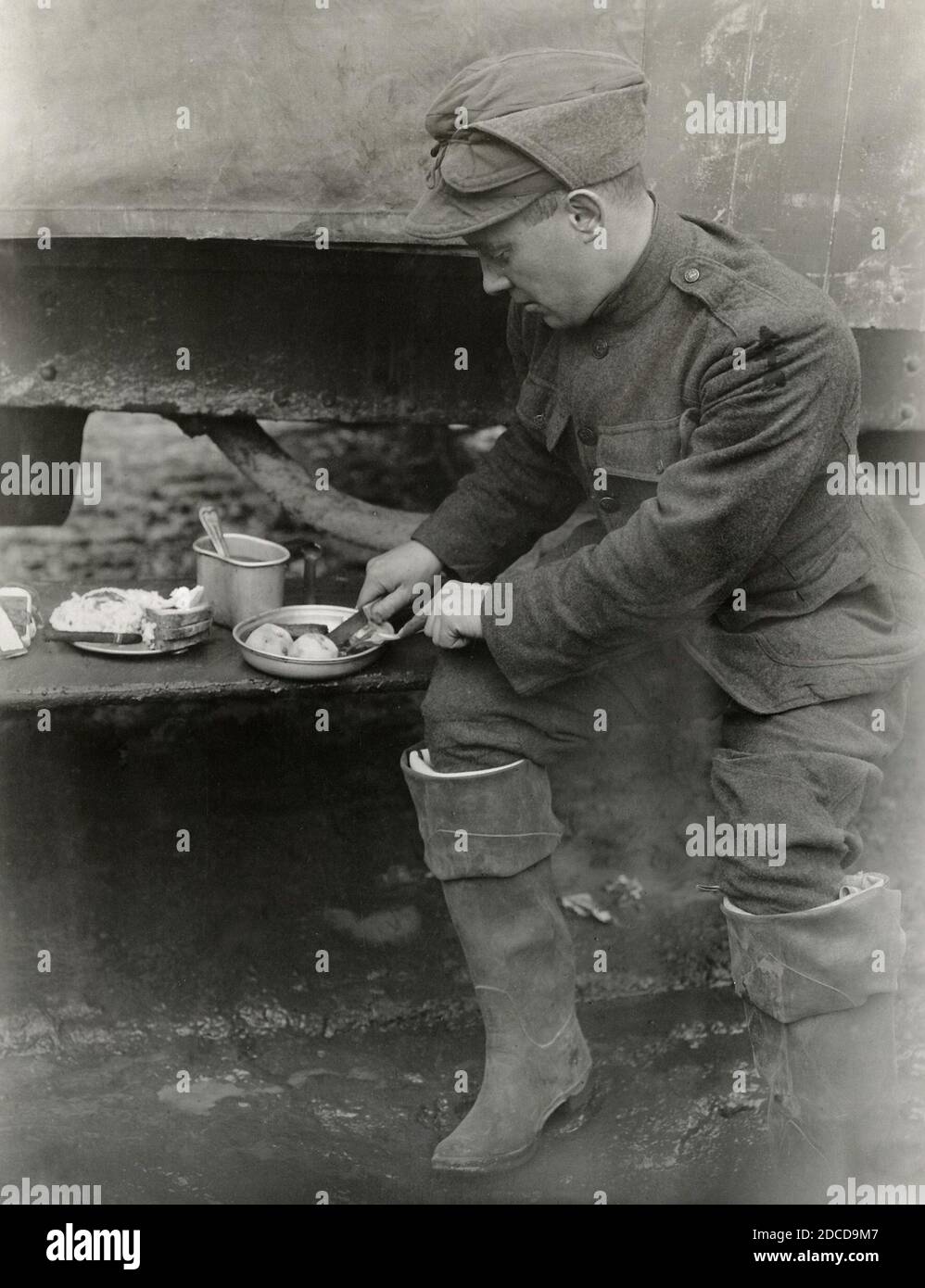 Thanksgiving Dinner, First World War, 1917 Stock Photo