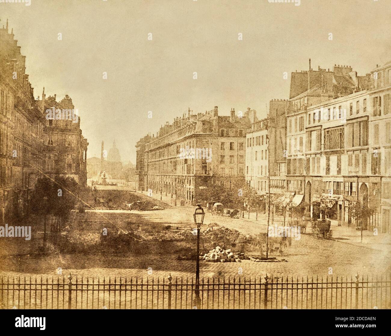 Remains of the Barricades, Paris, 1848, Hippolyte Bayard Stock Photo
