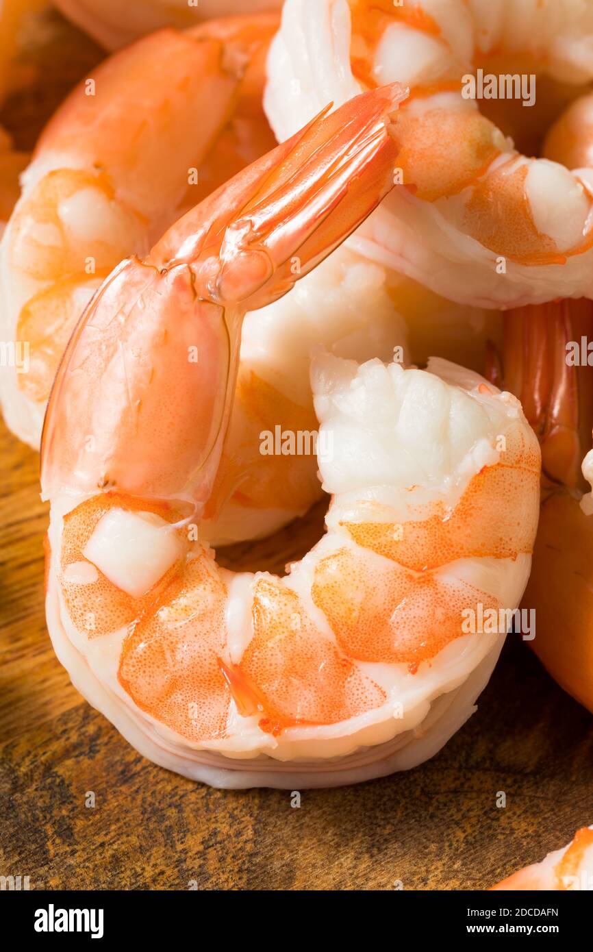 Homemade Boiled Shrimp Appetizer with Cocktail Sauce Stock Photo - Alamy
