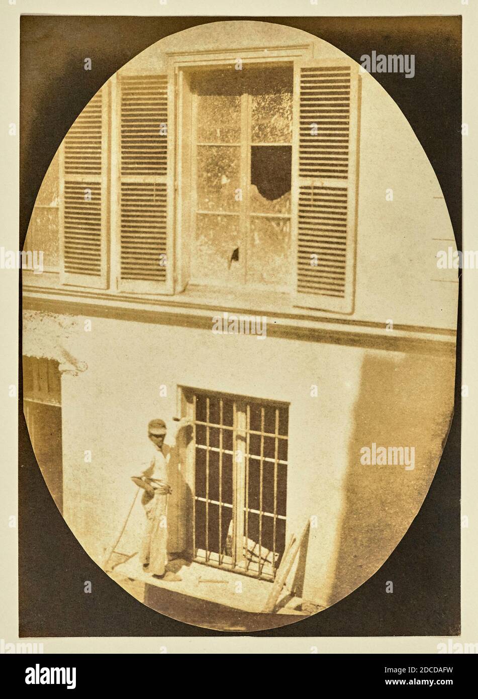 Construction Worker, Hippolyte Bayard, c. 1845 Stock Photo