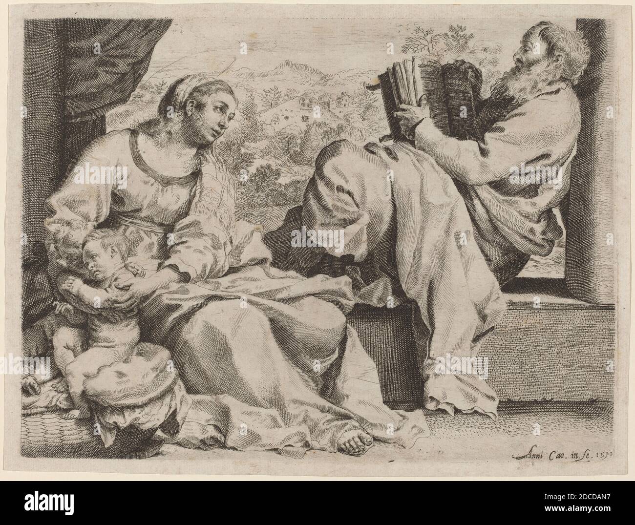 Annibale Carracci, (artist), Bolognese, 1560 1609, The Holy Family