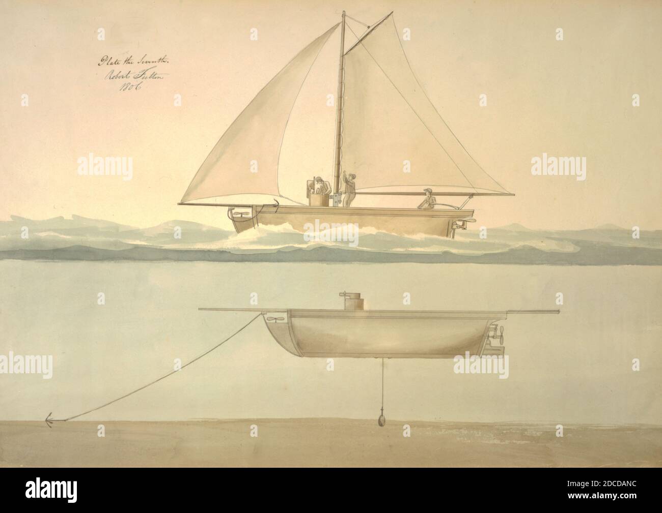 Robert Fulton Submarine Design 1806 Stock Photo Alamy
