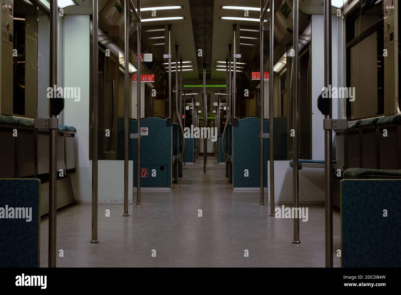 inside Berlin S-Bahn, In one train, a wagon of the Berlin S-Bahn from ...