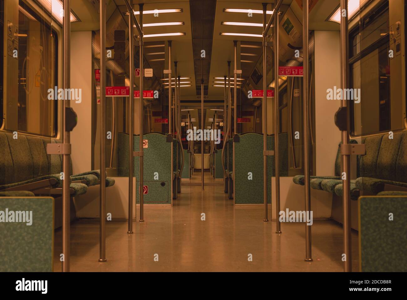 inside Berlin S-Bahn, In one train, a wagon of the Berlin S-Bahn from ...