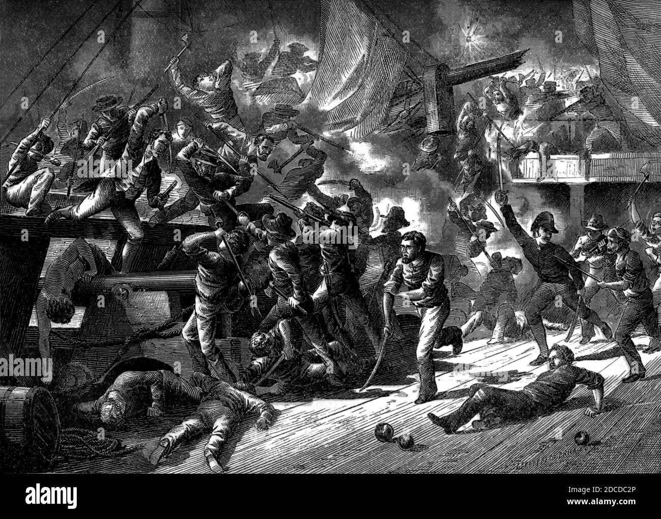 Battle of Flamborough Head, 1779 Stock Photo