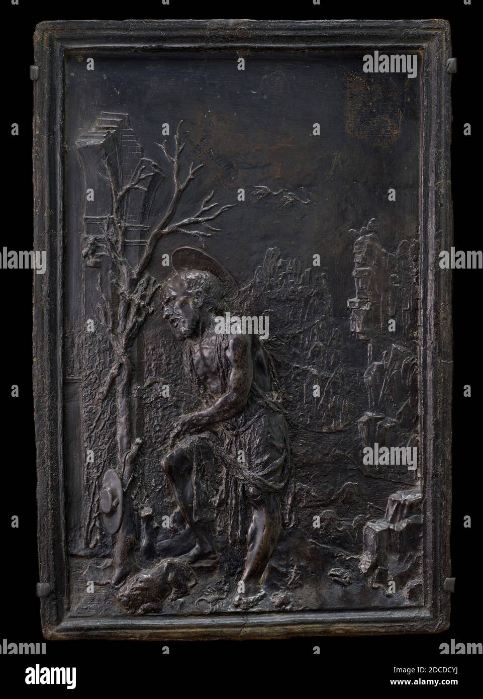 Francesco di Giorgio Martini, (artist), Sienese, 1439 - 1501, Saint Jerome, c. 1477, bronze, overall: 54.95 x 37.3 cm (21 5/8 x 14 11/16 in.), gross weight: 14934.6 gr (32.925 lb Stock Photo