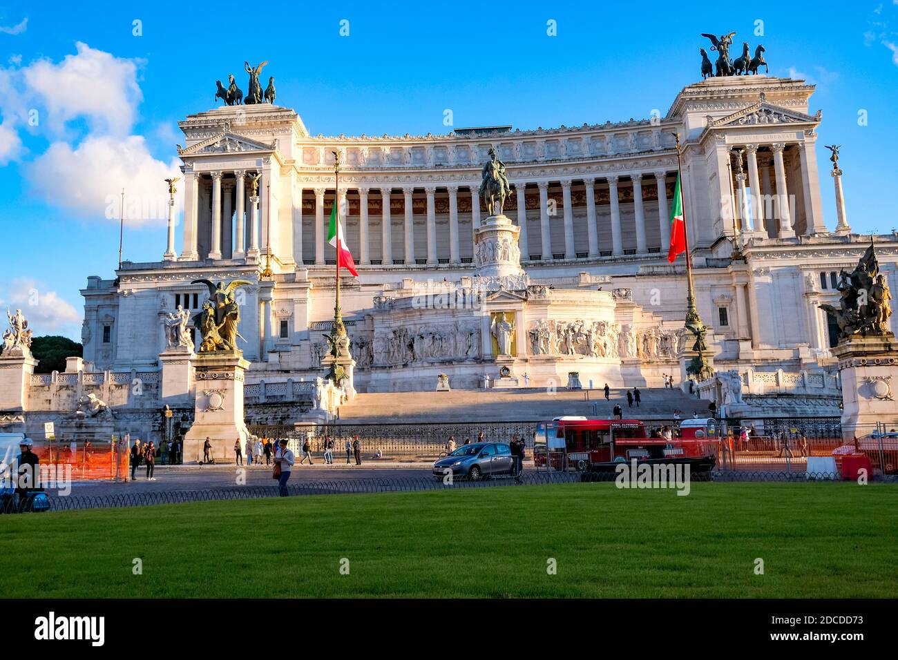 Altare della Patria / Victor Emmanuel II Monument - Symbol of Italian unification - Rome, Italy Stock Photo