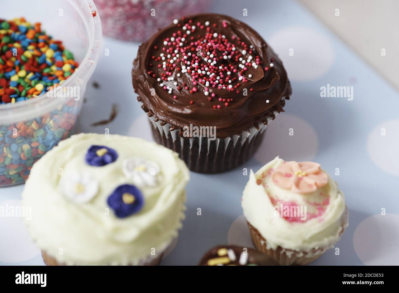 GREAT BRITAIN / England / London /Cupcake decorating class Stock Photo