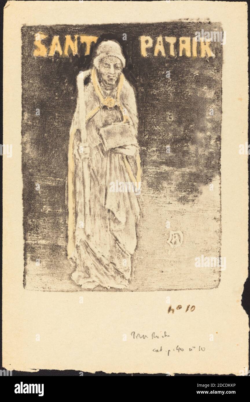 Pierre Roche Print Pierre Roche, (artist), French, 1855 - 1922, Saint Patrice, gypsograph ...