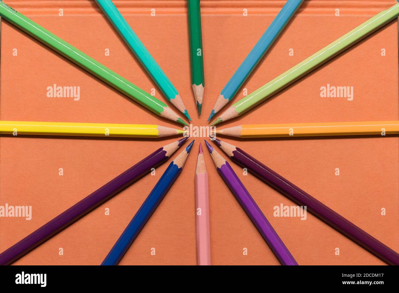 Rainbow pencils hires stock photography and images Alamy