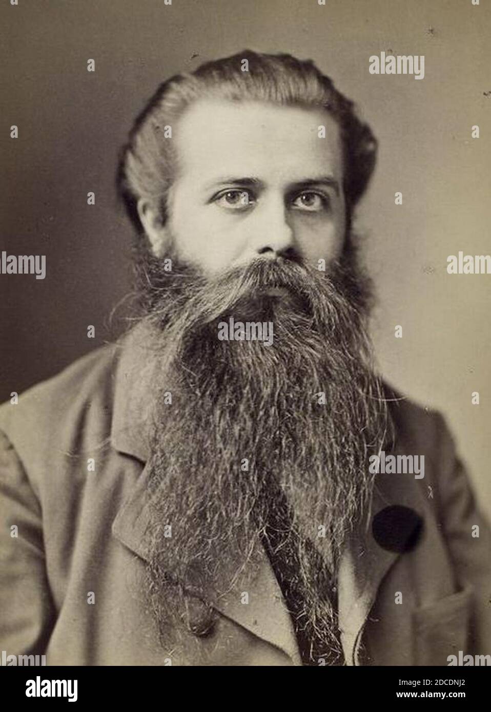 Karl Robert Eduard von Hartmann (Photographic portrait). Stock Photo